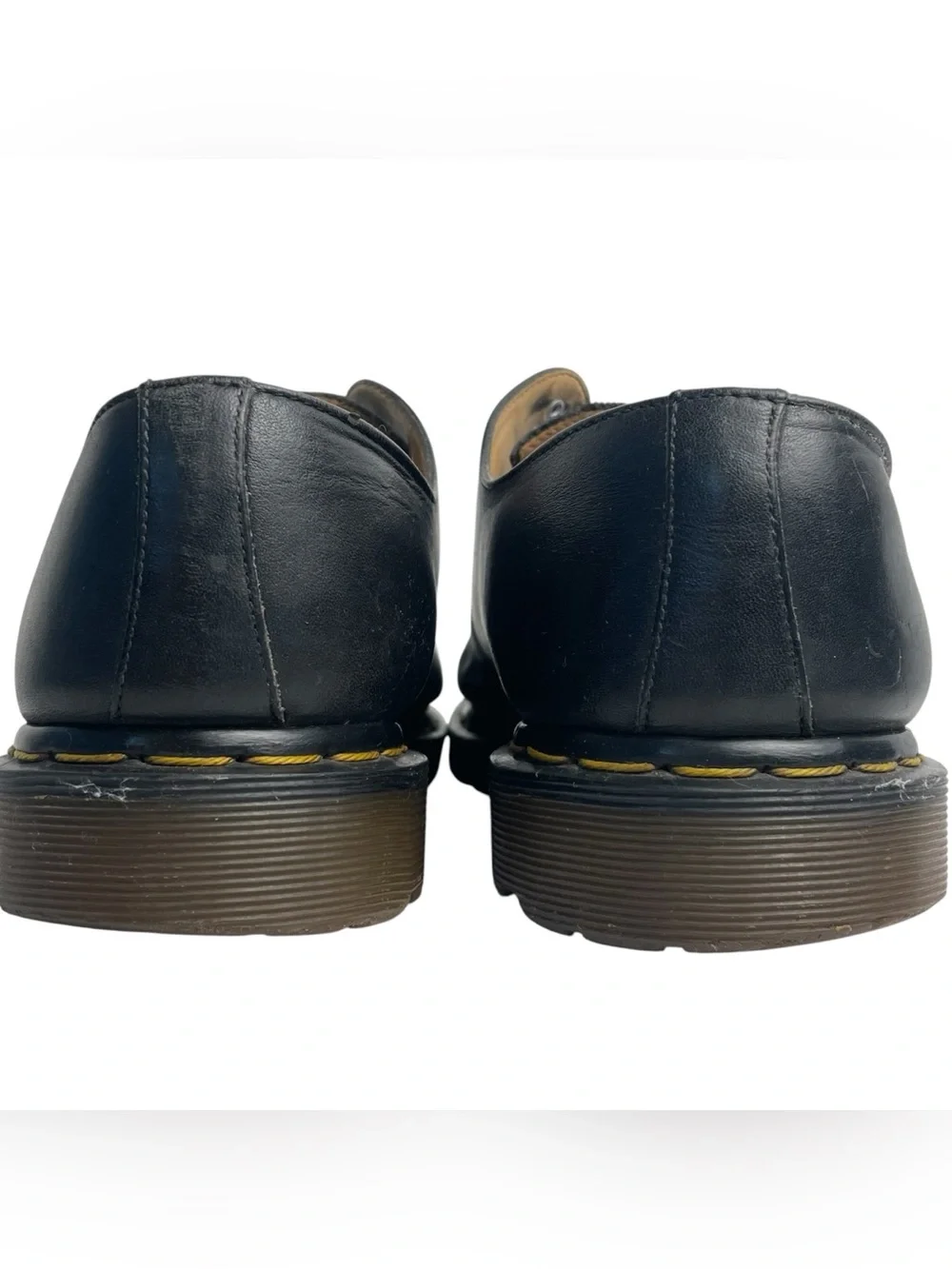 Dr. Martens VTG Black Leather 1461 Black Leather 3 eyelet Oxford shoe UK 11 READ